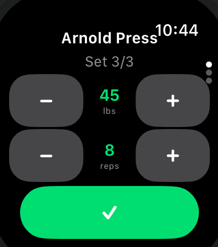 Kova Apple Watch app showing workout controls